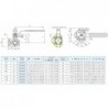 3500 T Robinet actuator 3/2 T alama 160 C, PTFE, sfera alama, ISO 5211
