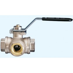 3600 L Robinet actuator 3/2 L alama 160 C, PTFE, PTFE, sfera alama, ISO 5211