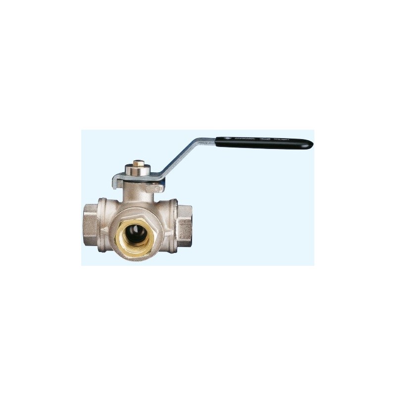 3600 L Robinet actuator 3/2 L alama 160 C, PTFE, PTFE, sfera alama, ISO 5211
