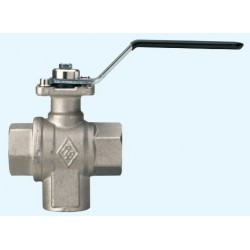 3110 T Robinet actuator 3/2 T alama 120C, PTFE, sfera alama, ISO 5211