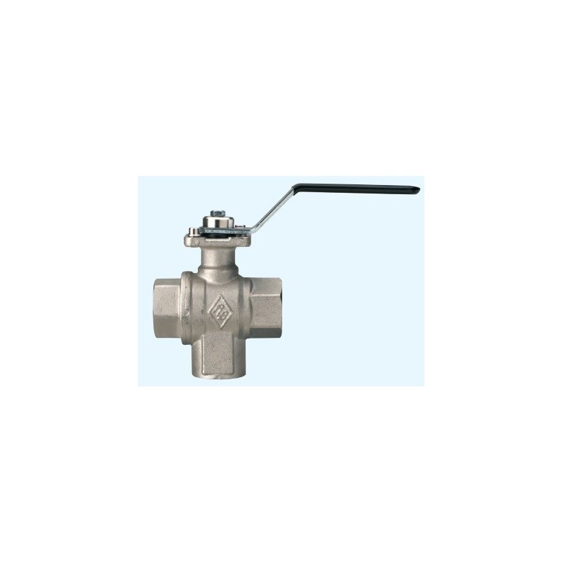 3210 L Robinet actuator 3/2 L alama 120 C, PTFE, PTFE, sfera alama, ISO 5211