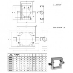 Element de fixare lateral pivotant cilindru pneumatic