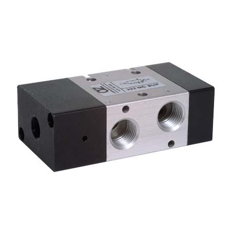 Ventil 3/2, bistabil, actionat pneumatic superior, revenire arc