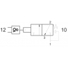 Ventil 3/2, comanda pneumatica cu element integrat SI, revenire arc