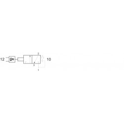 Ventil 3/2, comanda pneumatica cu element integrat SI, revenire arc