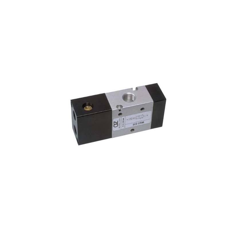 Ventil 3/2, comanda pneumatica cu element logic integrat SAU, revenire arc