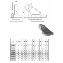 Talpa de fixare articulata cilindru pneumatic ISO 6431