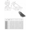 Talpa de fixare articulata cilindru pneumatic ISO 6431