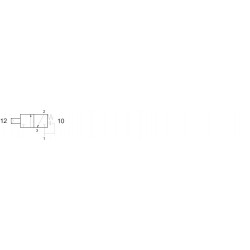 Ventil 3/2, bistabil, actionat pneumatic, revenire arc, presiune actionare 0.6bar