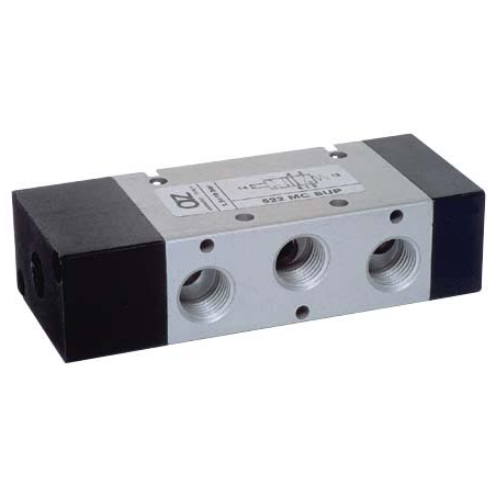 Ventil 5/2, bistabil, actionat pneumatic superior, revenire arc