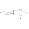 Ventil 5/2, bistabil, element logic SI integrat, revenire cu arc