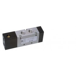 Ventil 5/2, actionat pneumatic cu element logic SAU integrat, revenire cu arc