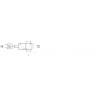 Ventil 5/2, actionat pneumatic cu element logic SAU integrat, revenire cu arc