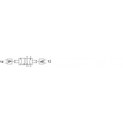 Ventil 5/2, comanda dubla pneumatica cu element logic ,,SI" integrat