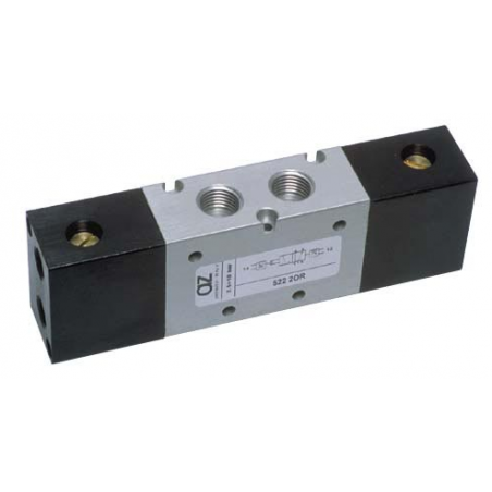 Ventil 5/2, comanda dubla pneutatica cu element logic ''SAU" integrat