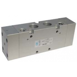 Ventil 5/2, bistabil, actionat pneumatic, revenire pneumatica