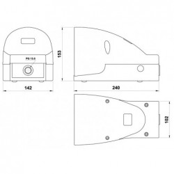 Pedala pneumatica cu valva 5/2, alimentare aer G1/4, cu protectie, valva in interior