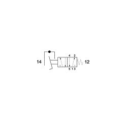 Pedala pneumatica cu valva 5/2, alimentare aer G1/4, fara protectie, valva in interior