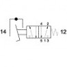 Pedala pneumatica cu valva 5/2, alimentare aer G1/4, fara protectie, valva in interior