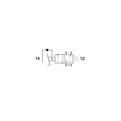 Pedala pneumatica cu valva 5/2, alimentare aer G1/4, fara protectie, valva in interior