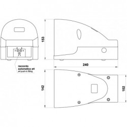 Pedala pneumatica cu valva 5/2, alimentare aer tub  ø4, cu protectie si siguranta de blocare