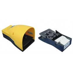 Pedala pneumatica cu valva 5/2, alimentare aer G1/4, cu protectie, sistem de blocare si resetare