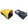 Pedala pneumatica cu valva 3/2, alimentare aer G1/4, cu protectie, debit progresiv