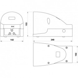 Pedala pneumatica cu valva 3/2, alimentare aer G1/4, cu protectie, debit progresiv