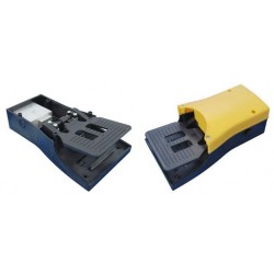 Pedala pneumatica cu valva 3/2, alimentare aer G1/4, fara protectie, debit progresiv
