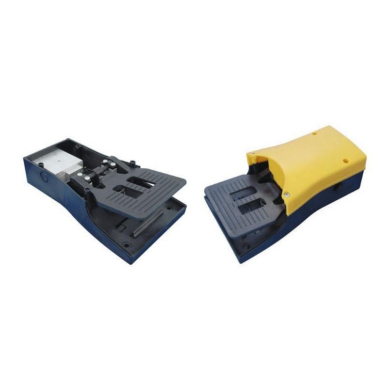 Pedala pneumatica cu valva 3/2, alimentare aer G1/4, fara protectie, debit progresiv