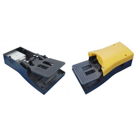 Pedala pneumatica cu valva 3/2, alimentare aer G1/4, fara protectie, debit progresiv