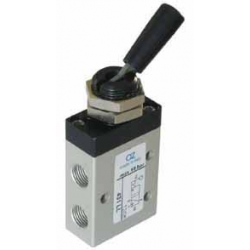 Ventil manual 3/2, alimentare aer G1/8, bistabil