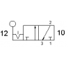 Ventil manual 3/2, alimentare aer G1/8, bistabil