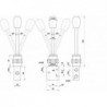 Ventil manual 3/2,alimentare aer G1/8, maneta omnidirectionala