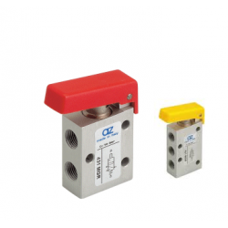 Ventil manual 3/2, alimentare aer G1/8,cu parghie