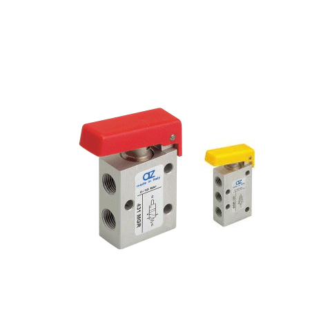 Ventil manual 3/2, alimentare aer G1/8,cu parghie