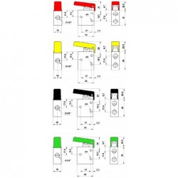 Ventil manual 3/2, alimentare aer G1/8,cu parghie