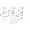 Ventil manual 3/2,alimentare aer G1/8, revenire arc
