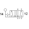 Ventil manual 5/2,alimentare aer  G1/8, bistabil