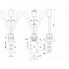 Ventil manual 5/2, alimentare aer G1/8, maneta omnidirectionala