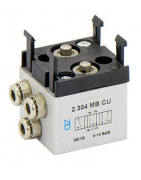 Microvalva 5/3 centru deschis push-in tub Ø 4